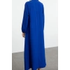Fashion Style Relaxed Crew Neck Maxi Length Hijab Comfortable Cut Balloon Sleeve Aerobin Woven Dress