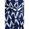 Fashion Style Regular Crew Neck Maxi Length Hijab Patterned Belt Detailed Crinkle Woven Dress