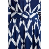 Fashion Style Regular Crew Neck Maxi Length Hijab Patterned Belt Detailed Crinkle Woven Dress