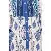 Fashion Style Relaxed V Neck Maxi Length Hijab Floral Patterned Woven Viscose Dress