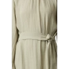 Fashion Style Relaxed Crew Neck Maxi Length Hijab Skirt Ruffle Muslin Woven Dress