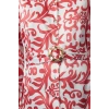 Fashion Style Relaxed Judge Collar Maxi Length Hijab Floral Patterned Woven Dress