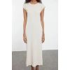 Fashion Style Regular Crew Neck Maxi Length Hijab Crepe Woven Undershirt Lining Dress