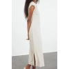 Fashion Style Regular Crew Neck Maxi Length Hijab Crepe Woven Undershirt Lining Dress