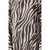 Fashion Style Regular Crew Neck Maxi Length Hijab Crinkle Knitted Zebra Patterned Dress