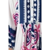 Fashion Style Relaxed Judge Collar Long Hijab Viscose Woven Patterned Dress