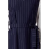 Fashion Style Relaxed V Neck Long Hijab Striped Woven Vest Dress