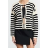 Style Modern Women Regular Low Sleeve Crew Neck Color Block Ribbon Detailed Knitwear Cardigan
