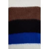 Style Modern Women Regular Low Sleeve Crew Neck Soft Texture Color Block Knit Sweater