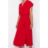 Fashion Style Regular Crew Neck Maxi Length Woven Dress
