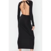 Moda Stil Fitted Kayık Yaka Midi Boy Şık Abiye Elbise TPRSS23AE00157