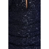 Fashion Style Fitted V Neck Mini Length Bodycon Glittery Knitted Sequined Short Chic Evening Dress