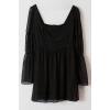 Fashion Style Fitted Square Neck Mini Length A-Line Woven Chiffon Woven Short Elegant Evening Dress