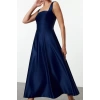 Fashion Style Fitted Square Neck Midi Length Dress