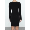 Fashion Style Fitted V Neck Mini Length Body-Smoothing Knot Detailed Knitted Dress