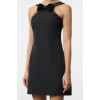 Fashion Style Fitted Halter Neck Mini Length A-Line Bow Detailed Woven Short Dress