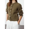 Womens Modern Style Regular Crew Neck Regular Knitwear Cardigan