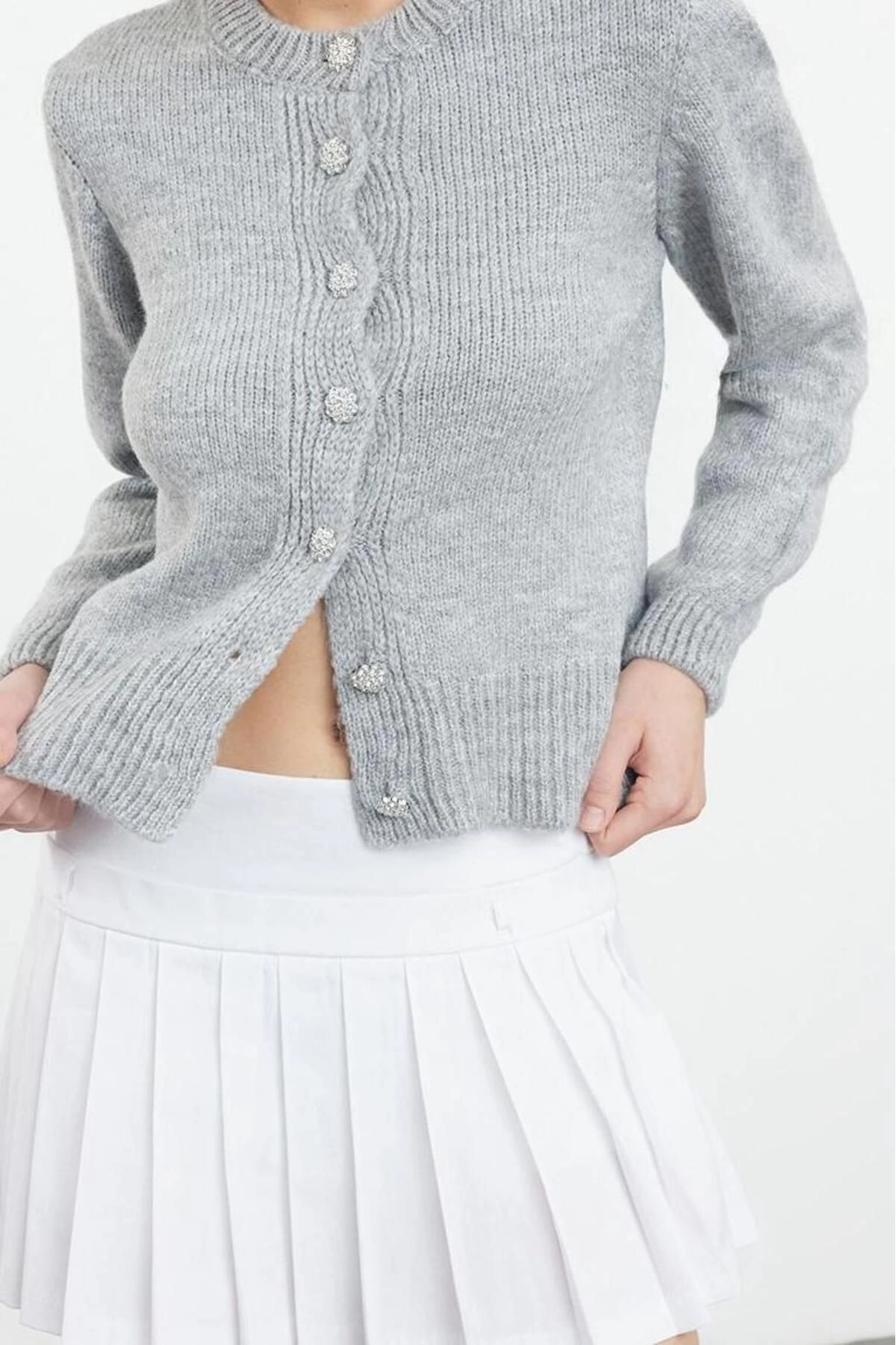Womens Modern Style Regular Crew Neck Regular Knitwear Cardigan