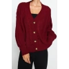 Womens Modern Style Oversize V Neck Regular Knitted Cardigan