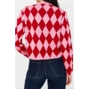 Womens Modern Style Slim Crew Neck Crop Knitwear Cardigan