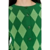 Womens Modern Style Slim Crew Neck Crop Knitwear Cardigan