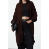 Womens Modern Style Regular V Neck Long Knitted Cardigan