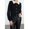 Womens Modern Style Slim Baby Collar Regular Knitwear Cardigan