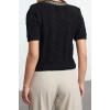 Womens Modern Style Slim Crew Neck Crop Knitwear Cardigan