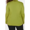 Plus Size Women Modern Style Comfortable Long Half Turtleneck Plain Sleeve Regular Knitwear Sweater
