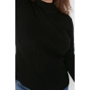Plus Size Women Modern Style Comfortable Long Half Turtleneck Plain Sleeve Regular Knitwear Sweater