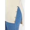 Plus Size Women Modern Style Casual Long Turtleneck Plain Sleeve Long Knitwear Sweater