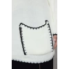 Plus Size Women Modern Style Comfortable Long V Neck Plain Sleeve Long Knitwear Sweater