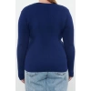 Plus Size Women Modern Style Comfortable Long V Neck Plain Sleeve Regular Knitwear Cardigan