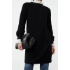 Womens Modern Style Casual Long Crew Neck Plain Sleeve Midi Knit Sweater
