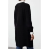 Womens Modern Style Casual Long Crew Neck Plain Sleeve Midi Knit Sweater