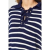 Women Modern Style Casual Long Square Neck Striped Sleeve Regular Knit Sweater