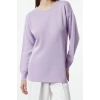 Womens Modern Style Comfortable Long Crew Neck Plain Sleeve Regular Knitwear Sweater