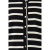 Womens Modern Style Casual Long Crew Neck Striped Sleeve Regular Knitwear Cardigan
