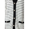 Womens Modern Style Comfortable Long V Neck Patterned Sleeve Regular Knitwear Cardigan