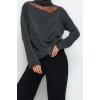 Womens Modern Style Casual Long Turtleneck Plain Sleeve Regular Knit Sweater