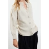 Womens Modern Style Casual Long Crew Neck Plain Sleeve Regular Knitwear Cardigan