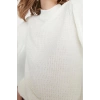 Womens Modern Style Comfortable Long Stand Collar Textured Sleeve Regular Knitwear Sweater