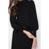 Womens Modern Style Comfortable Long Stand Collar Textured Sleeve Regular Knitwear Sweater