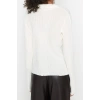 Womens Modern Style Comfortable Long Polo Neck Plain Sleeve Regular Knitwear Sweater