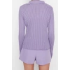 Womens Modern Style Comfortable Long Polo Neck Plain Sleeve Regular Knitwear Sweater