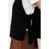 Womens Modern Style Casual Sleeveless Crew Neck Knitted Sleeve Crop Top Sweater