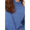 Womens Modern Style Comfortable Long Stand Collar Plain Sleeve Regular Knitwear Sweater
