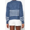 Womens Modern Style Casual Long V Neck Striped Sleeve Regular Knitwear Cardigan