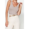 Womens Long Shirt Collar Plain Sleeve Regular Button Detailed Shirt Collar Soft Knit 2-Piece Undershirt Cardigan Set