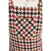 Fashion Style Fitted Square Neck Mini Length Woven Plaid Patterned Vest Dress
